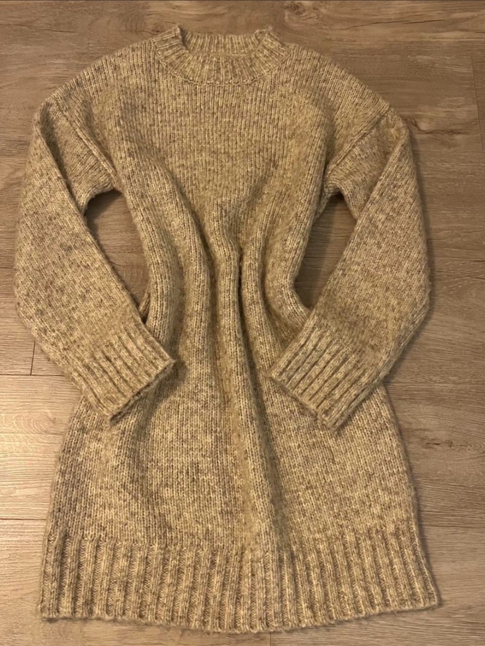 Topshop sweater dress in beige